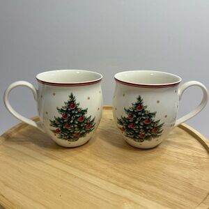 VILLEROY & BOCH CHRISTMAS  Trees TOY'S DELIGHT MUG SET OF 2  -13oz  Double Sided